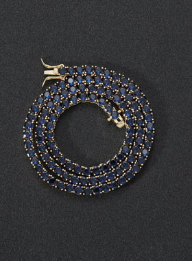 ICEBLNG深蓝色网球链锆石项链