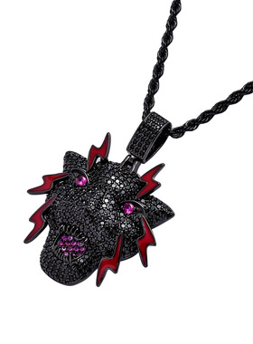 ICEBLING黑豹吊坠项链