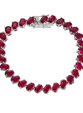 蛋形锆石S925纯银手链