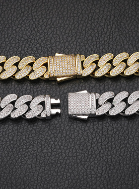 高品质12MM双排弹簧扣古巴链