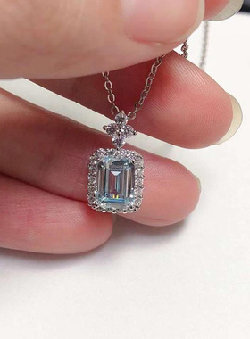 ICE BLING 彩色宝石纯银吊坠项链 女士轻奢彩宝多色可选饰品首饰
