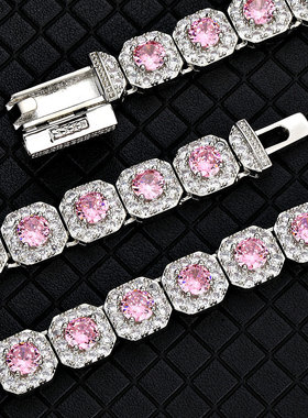 ICEBLING12MM粉钻冰糖项链