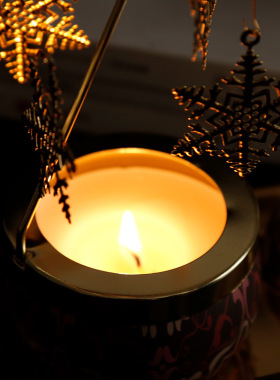 旋转烛台走马灯7.5CM香薰蜡烛烛旋转台转动烛台生日礼品摆件烛台