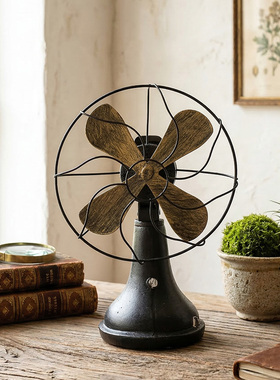 ZAKKA杂货树脂工艺做旧复古电风扇装饰摆件家居咖啡厅酒吧前台