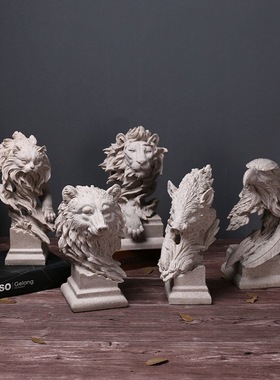 欧式简约创意马头摆件家居饰品树脂工艺品餐厅客厅酒吧玄关艺术品