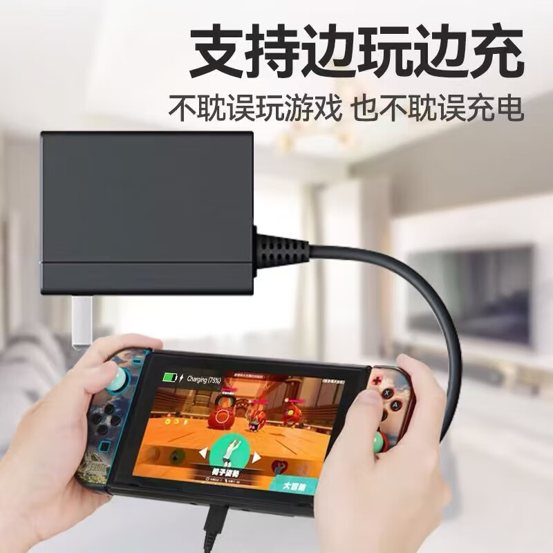 Switch2原装充电器NS底座电源适配器lite充电线 日/港版Oled快充 - 图3
