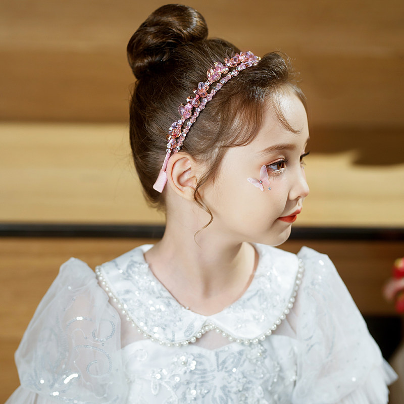 新款儿童韩国时尚仙气双排发箍花童公主配饰女童生日发饰头箍发卡,淘宝优惠券,粉丝福利购,淘宝优惠卷