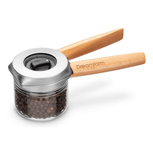 澳洲dreamfarm Ortwo黑胡椒花椒玫瑰海盐单手研磨器调味香料瓶子