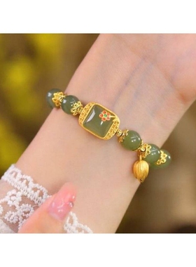 安佳思好物精选新中式方糖莲花双层串珠手链女小众ins设计高级