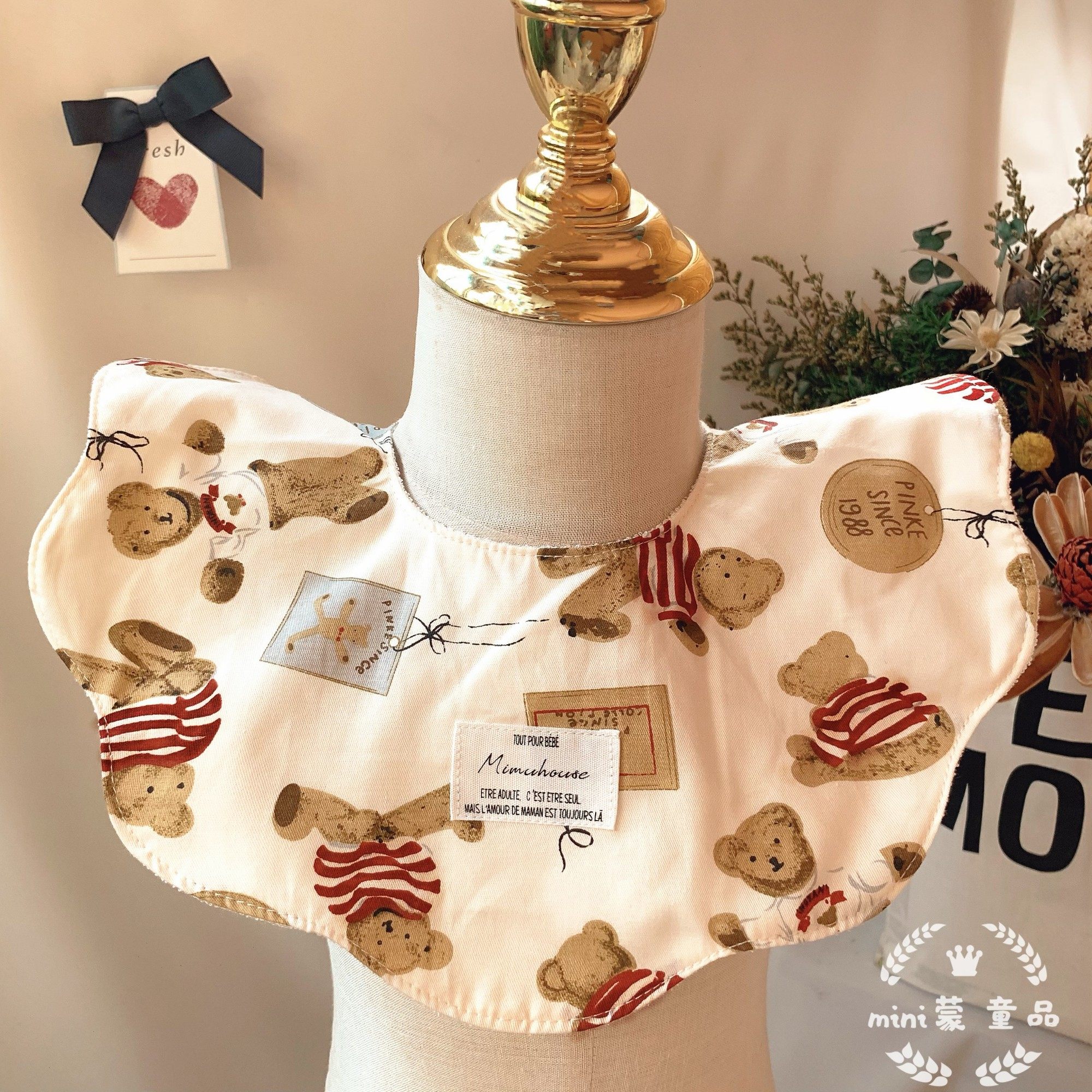 韩版纯棉宝宝围嘴婴儿口水巾新生儿防吐奶花瓣围兜假领吃饭小围嘴,淘宝优惠券,粉丝福利购,淘宝优惠卷