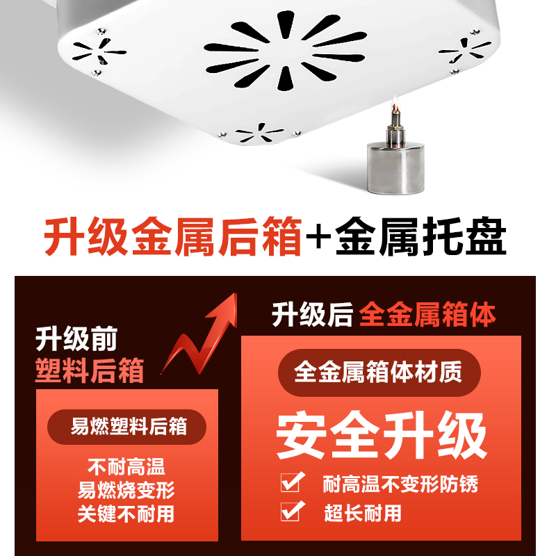 帅康 防水防爆浴霸壁挂式免打孔卫生间灯暖挂壁式挂墙壁取暖灯泡 - 图2