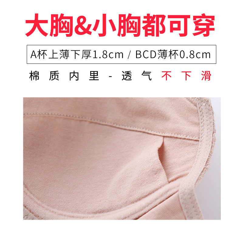 薄款肩带防滑胸贴婚纱一字肩裹胸 莎扣文胸