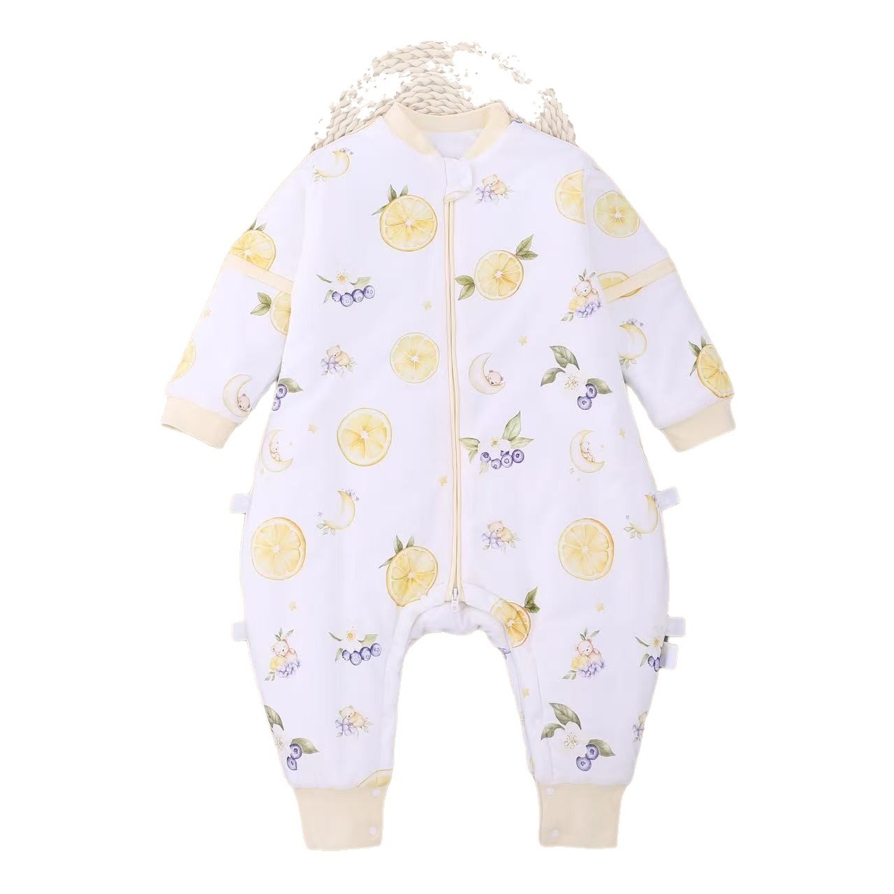 春秋冬婴幼7A抗菌分腿睡袋儿童家居爬服可拆袖夹棉恒温宝宝防踢被 - 图1