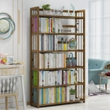 Книжная полка из натурального дерева, многослойный простой книжный шкаф для школьников, настольная система хранения