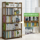 Книжная полка из натурального дерева, многослойный простой книжный шкаф для школьников, настольная система хранения