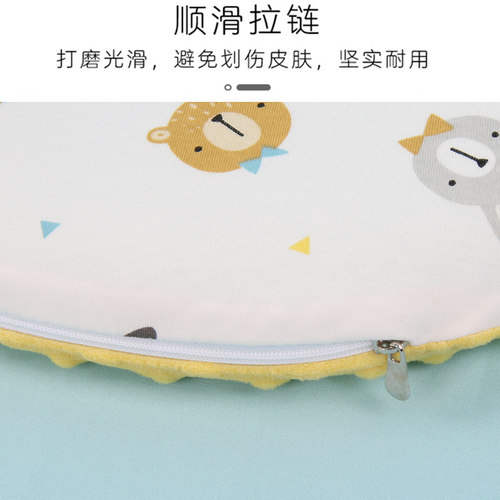 儿童枕套A类纯棉适配金橡树专用婴儿宝宝硅胶枕芯全棉双面枕头套 - 图1