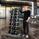 5kg high-end fixed solid iron rubber-coated dumbbell