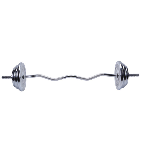 Set of fitness equipment small hole dual-purpose electroplated barbell