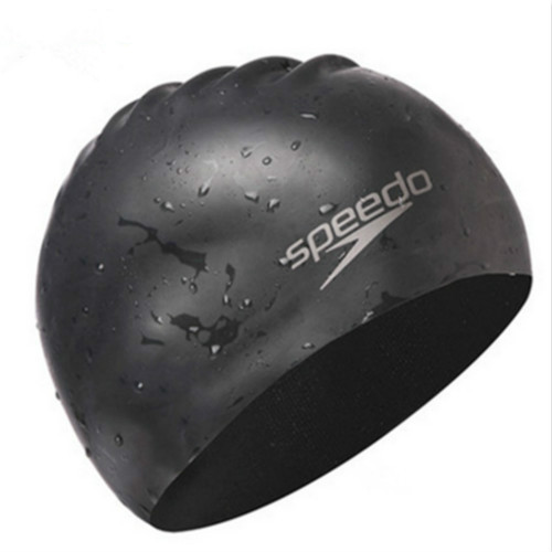 Speedo速比涛泳帽男女通用硅胶防水弹力贴合训练专业加大号游泳帽 - 图0