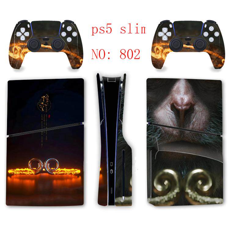 PS5slim光驱版痛机贴新款图案黑神话悟空PS5slim数字版贴纸两手柄