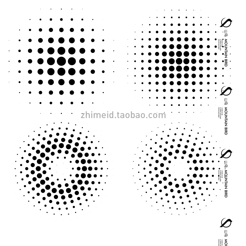 30款黑白抽象半色调圆点波点图案渐变纹理海报矢量素材图SLD003-图2