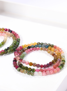 女碧玺未镶时尚彩虹色碧玺水晶