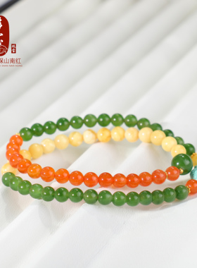 多宝家手串圆珠设计款碧玉手串