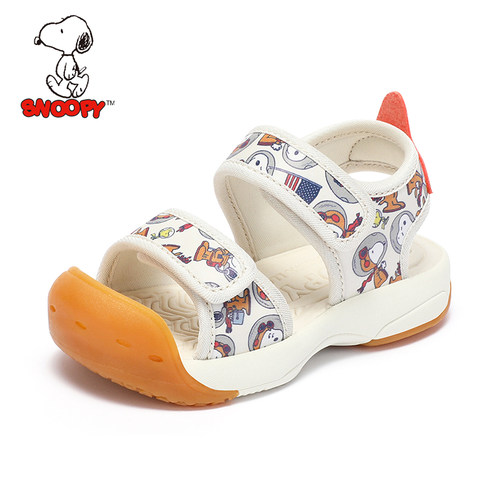 史努比儿童凉鞋男童包头凉鞋夏季新款小童防滑宝宝机能鞋子1-6岁3 - 图0