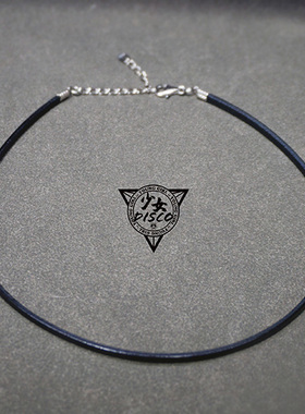 手工真皮项链少女disco纯银