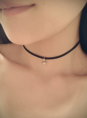 choker哆啦a梦原创纯银牛皮项圈