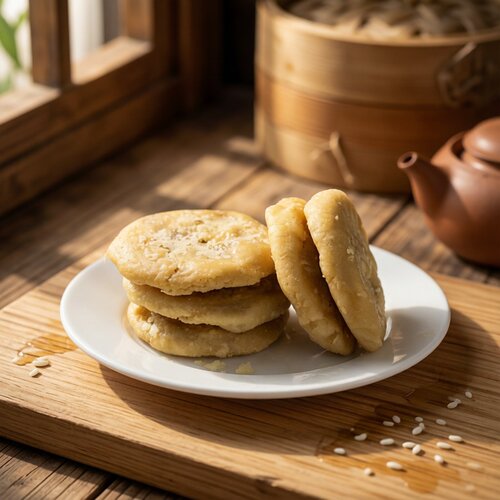 襄安米饼安徽晶凤无为特产油炸小饼早点炸饼10个20个真空 - 图3