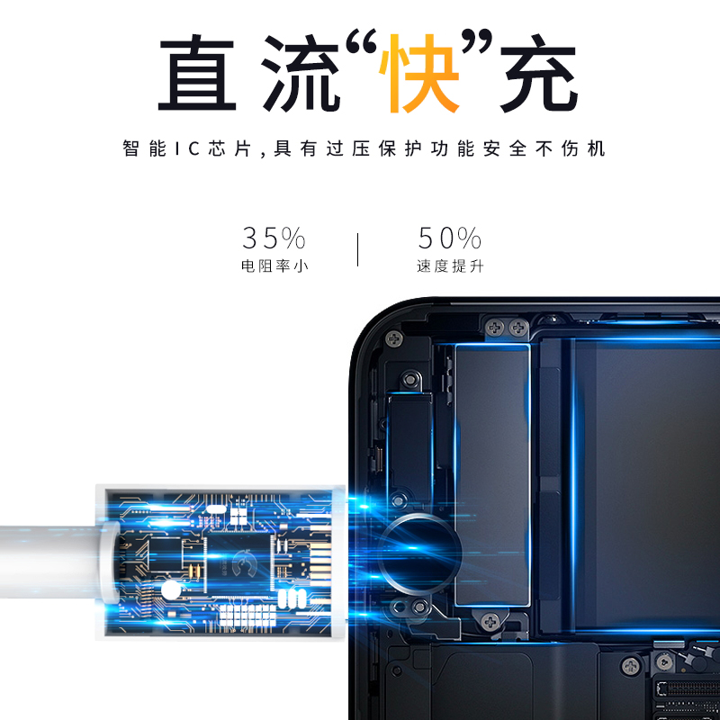 type-c快充5a数据线适用于华为小米8充电线器-图1