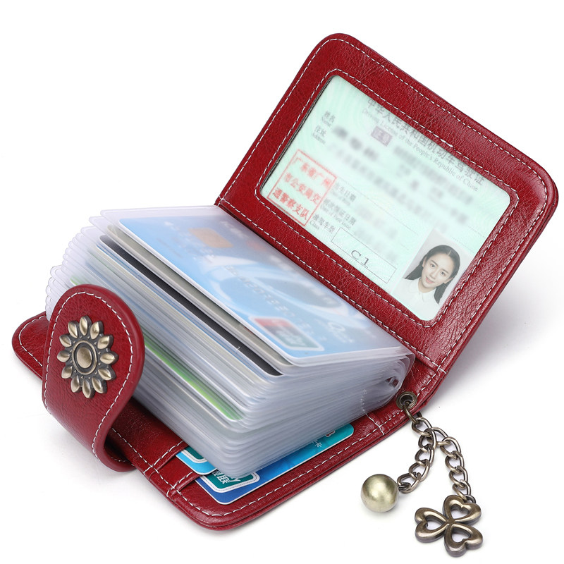 大容量牛皮防盗刷信用卡套女小钱包 maiweini卡包