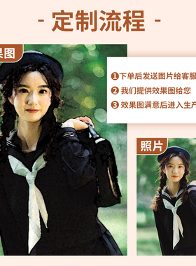 数字油画diy填充填色油彩画手绘画像定制真人照片生日礼物涂画画