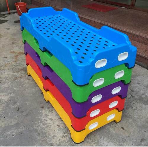 幼儿园床午睡床塑料床单人专用托管午休叠叠宝宝早教中心儿童小床 - 图2