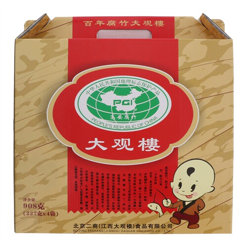正品高安大观楼腐竹 江西纯天然腐竹无添加吊白块干腐竹皮 礼盒装 - 图0