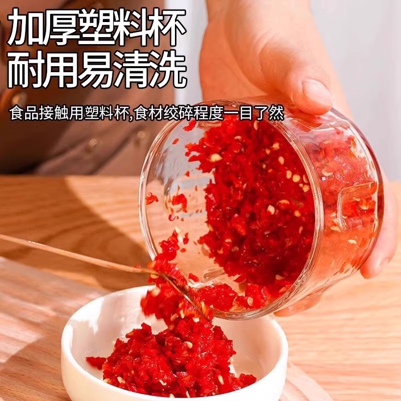 电动捣蒜神器蒜末打蒜器捣蒜搅碎机家用小型辅食绞肉机便携搅蒜器 - 图1