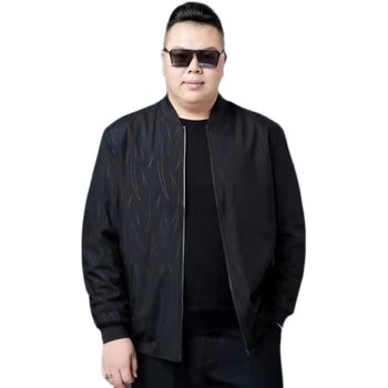 ເສື້ອຢືດຜູ້ຊາຍ velvet plus size plus size fat man loose casual baseball collar thickened jacket fat man autumn and winter coat