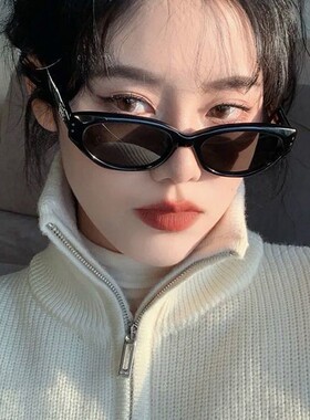 美式复古窄框墨镜高遮光深色镜片通勤自驾海边游玩防紫外线太阳镜