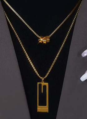 钛钢锁骨链女气质项链毛衣链