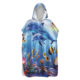 Dolphin style hooded bath towel double sided velvet bathrobe