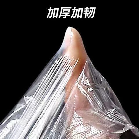 一次性手套食品级PE加厚餐饮美发手膜吃龙虾塑料薄膜透明手套家用-图1