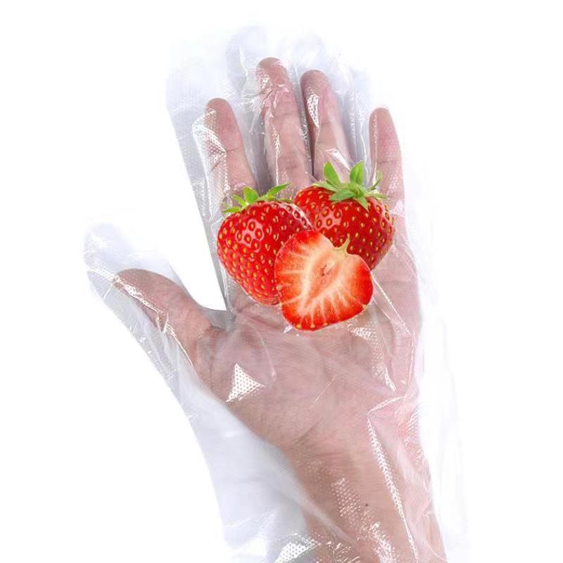 家用食品级专用一次性手套PE加厚餐饮美发手膜吃龙虾塑料薄膜手套 - 图3
