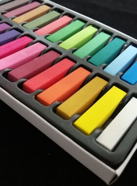 【康康】色粉棒24色DIY热缩片上色 色粉笔美术生绘画素描彩画笔