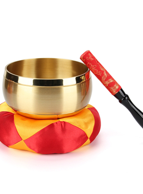 黄铜双色日式风台湾佛音碗