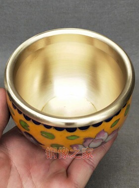 黄铜景泰蓝招财珐琅彩摆件工艺品