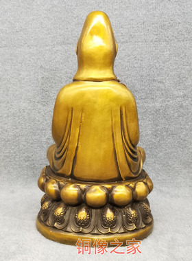 新款包邮 黄铜南海坐莲观音佛像观音菩萨供奉家居工艺品摆件