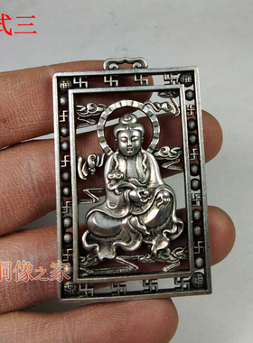 镂空铜牌关公观音骏马封侯弥勒佛