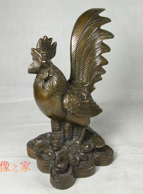 仿古风十二生肖公鸡桌面工艺品