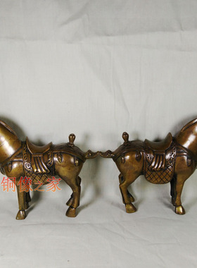 纯铜仿古风落地客厅书房摆件